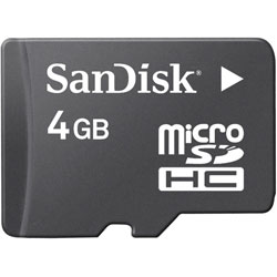 SanDisk 4GB Micro SD Card with Adapter