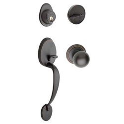 Bronze Entry Door Handle with Lock