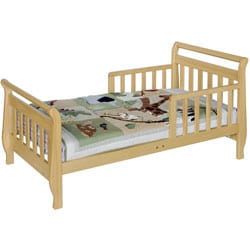 Toddler Sleigh Bed in Natural Finish