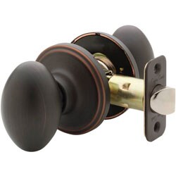 Oil-rubbed Bronze Egg-shaped Doorknob
