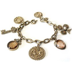 Sweet Romance Ancient Coins Charm Bracelet