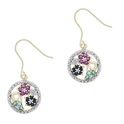 18k Gold over Sterling Silver Gemstone Earrings