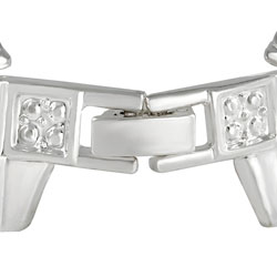 Silverplated Iced-out Link Bracelet