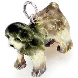 Best in Show Sterling Silver Enamel Sheepdog Charm