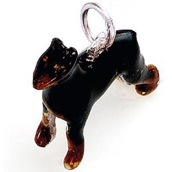 Best in Show Sterling Silver Enamel Doberman Charm