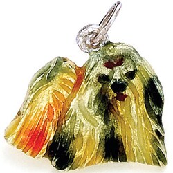 Best in Show Sterling Silver Enamel Shih Tzu Charm