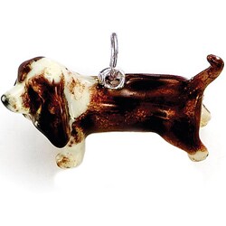 Sterling Silver Basset Hound Charm