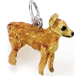 Sterling Silver Profile Chihuahua Charm