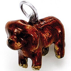 Sterling Silver Enamel Cavalier King Charles Charm