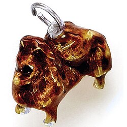 Best in Show Sterling Silver Enamel Pomeranian Charm