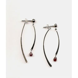 Garnet Drop Earrings (Dominican Republic)