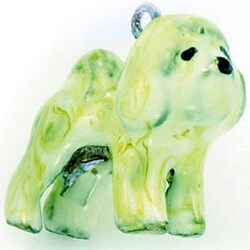 Best in Show Sterling Silver Enamel Bichon Frise Charm