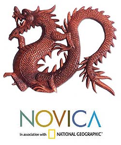 'Fiery Dragon' Wood Wall Panel (Indonesia)