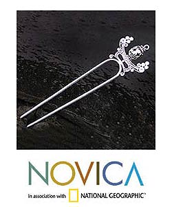 'Grace' Sterling Silver Hairpin (Indonesia)