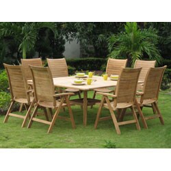 Vienna Teak Wood Patio Dining Set