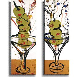 Sue Averell 'Martini' 2-piece Unframed Canvas Set