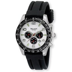 Bellagio Men's San Marino Steel Diver Black Watch