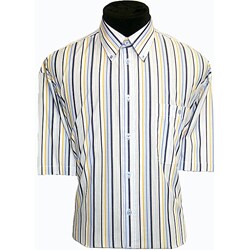 Enro Men's Non-iron Short-sleeve Striped Shirt