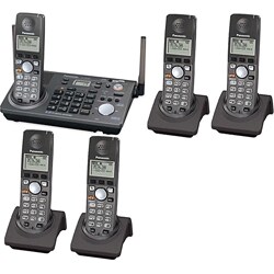 Panasonic KX-TG6700B 5.8 Ghz 2-line Cordless Phone (5 Handsets) (Refurbished)