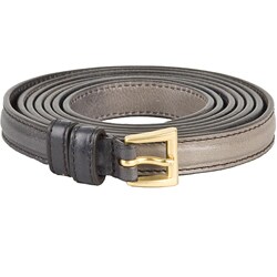 Prada Women's Two Tone Grey Leather Skinny Belt