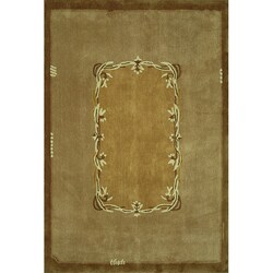 Hand-tufted Frontier Gold Wool Rug (5' x 7'6)
