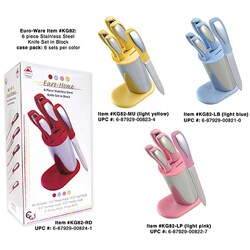 Euro-Home 6-piece Stainless Steel Knife Set in Block