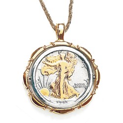 Walking Liberty Silver Half Dollar Necklace