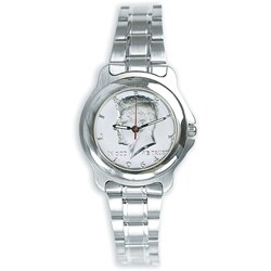 Men's Laser Cut JFK Half Dollar Military Watch