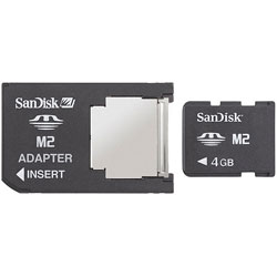 Sandisk 4GB Memory Stick Micro (M2) with Adapter