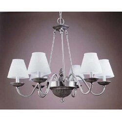Brushed Nickel and Pewter 6-light Chandelier