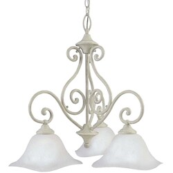 Captiva Collection 3-light White Chandelier