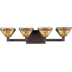 Tiffany-style 4-light Bath Fixture
