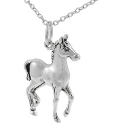 Sterling Silver Horse Necklace