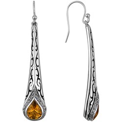Scott Kay Citrine and 1/8ct TDW Diamond Earrings