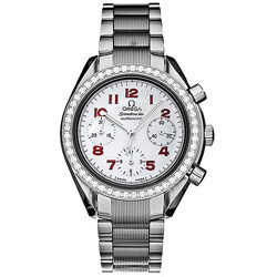 Omega Women's Auto Chrono Speedmaster Diamond Watch