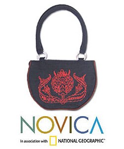 Cotton 'Forest Path' Handbag (Thailand)