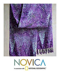 Batik 'Orchid Bower' Shawl (Indonesia)