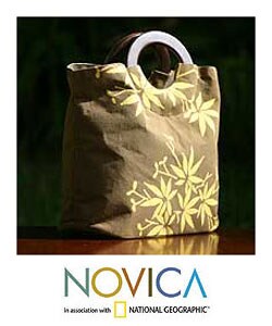 Handmade 'Bamboo Stars' Cotton Handbag (Thailand)