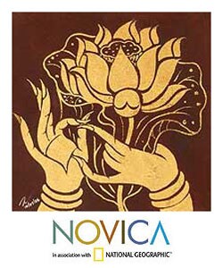 'Lanna Lotus' Painting (Thailand)