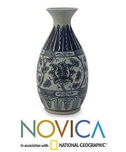 Ceramic 'Chinoiserie' Vase (Thailand)