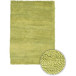 Handmade Majesta Green Wool Rug (7'6 x 9'6 Oval).