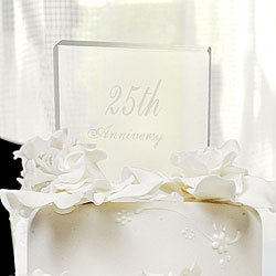 25th Wedding Anniversary Cake Topper
