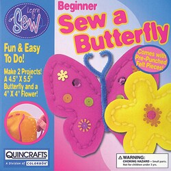 Butterfly and Flower Learn To Sew  Kid's Craft Kit