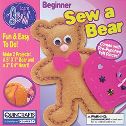 Bear and  Heart Learn To Sew Kid's Craft Kit