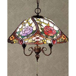 Tiffany-style Pendant Floral Lamp
