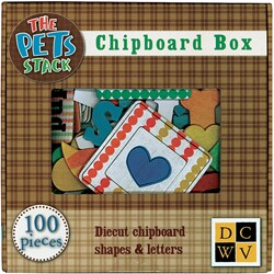 Diecuts with a View Chipboard Pets Embellishments Box