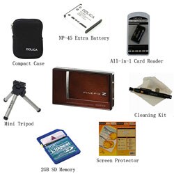 Fujifilm Finepix Z100fd 8-in-1 Brown Camera Kit