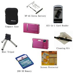 Fujifilm Finepix Z100fd 8-in-1 Pink Camera Kit