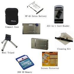Fujifilm Finepix Z100fd 8-in-1 Silver Camera Kit