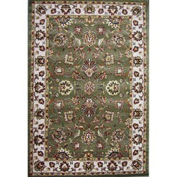 Hand-tufted Traditional Green Rug (7'9 x 9'9)